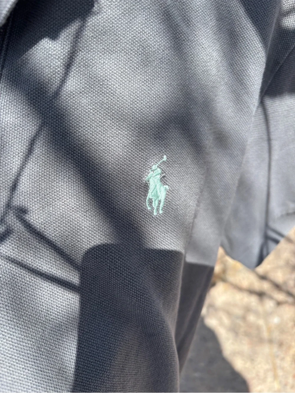 Ralph Lauren Black Men's Polo with Mint Logo